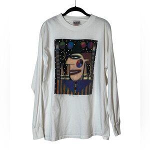 Vintage Chris Roberts-Antieau Original T-Shirt Textile Art 90s Size Large